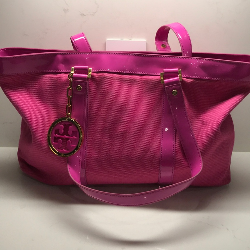 Tory Burch Hot Pink Tote Bag